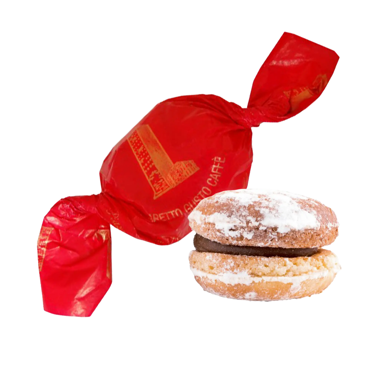Amaretti Mauro Macarons Kaffee mit Schokoladenganache