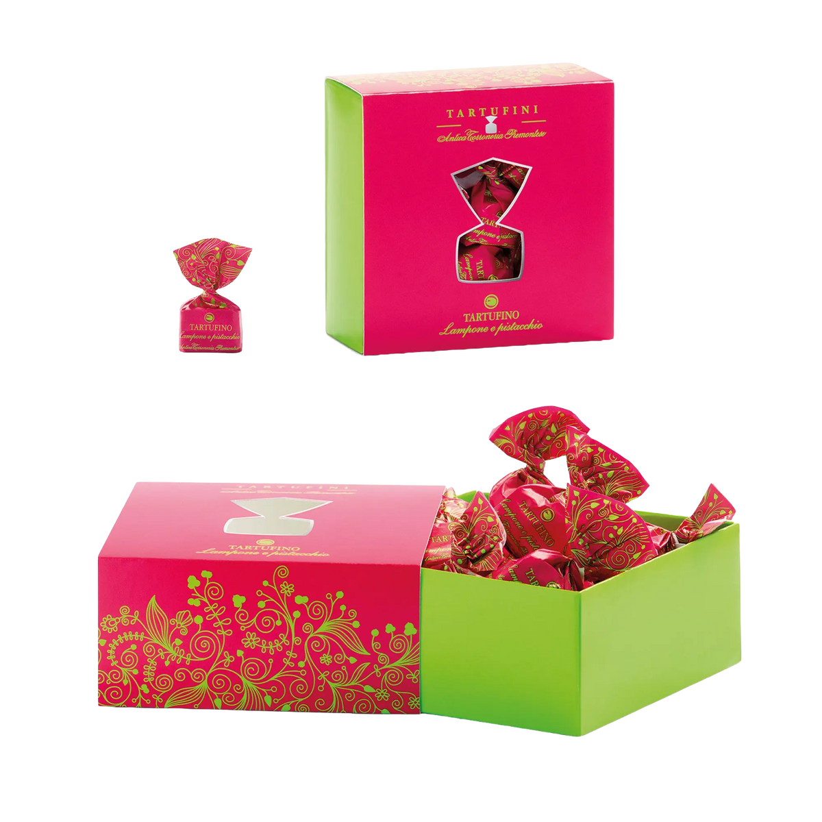 Antica Tartufi dolci Lampone e Pistacchio Geschenkbox 100g
