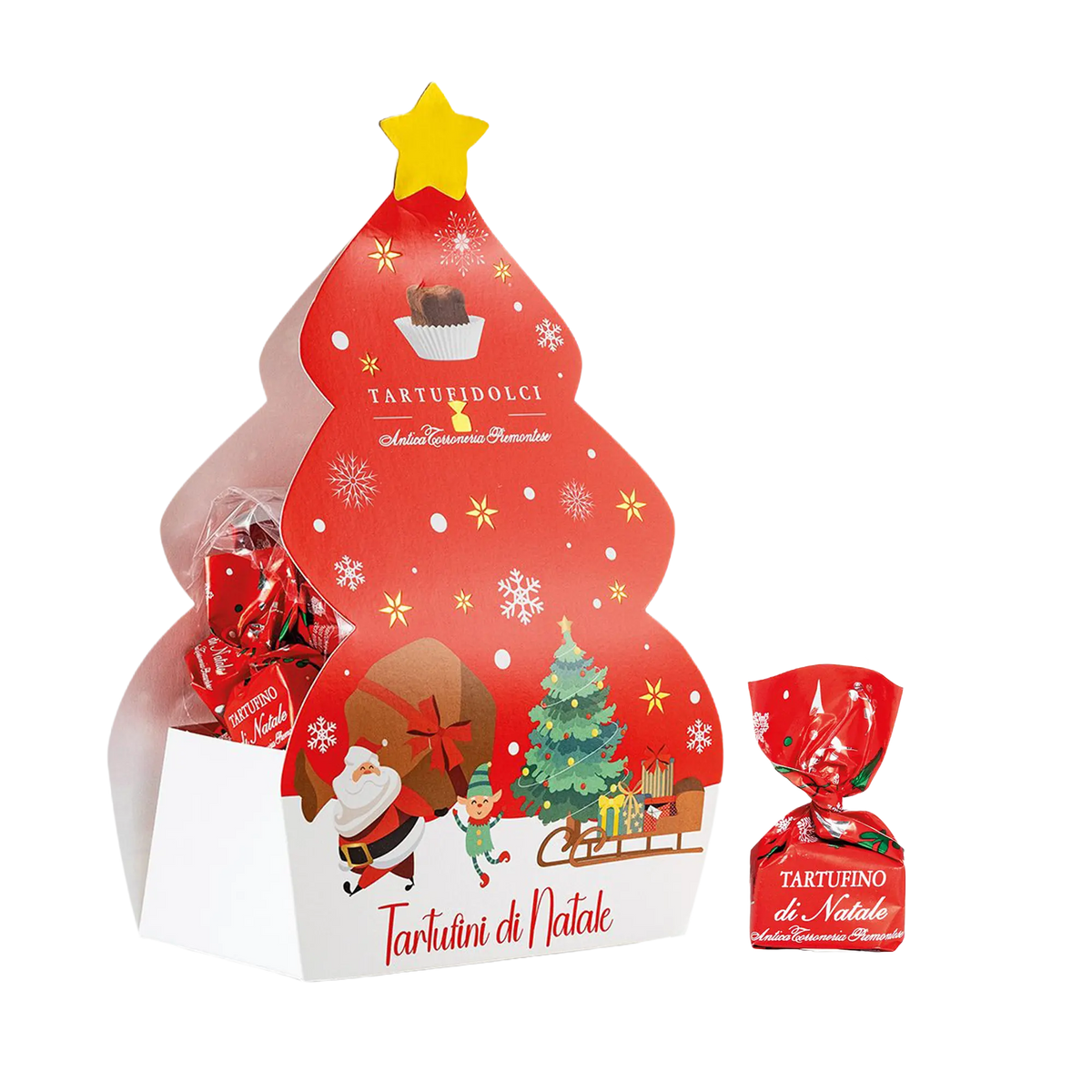 Antica Tartufini di Natale Confezione Alberello Rosso 180g