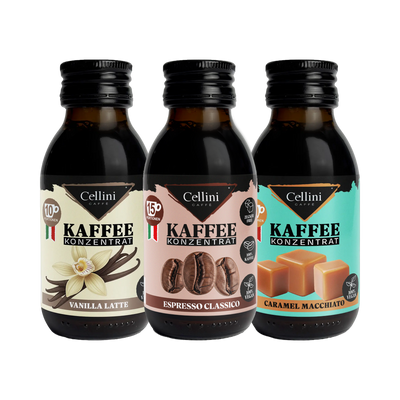 Kaffeekonzentrat Probierset — 3 Sorten (Classico · Vanilla · Caramel)