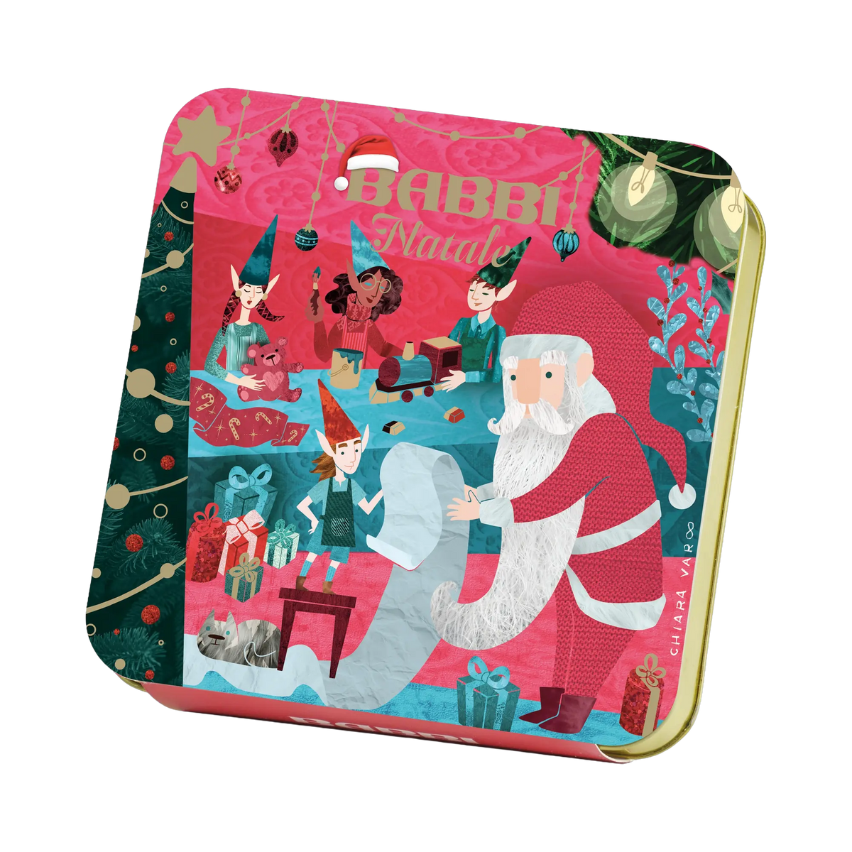 Haselnusswaffeln Christmas Edition von Babbi in der Weißblechdose