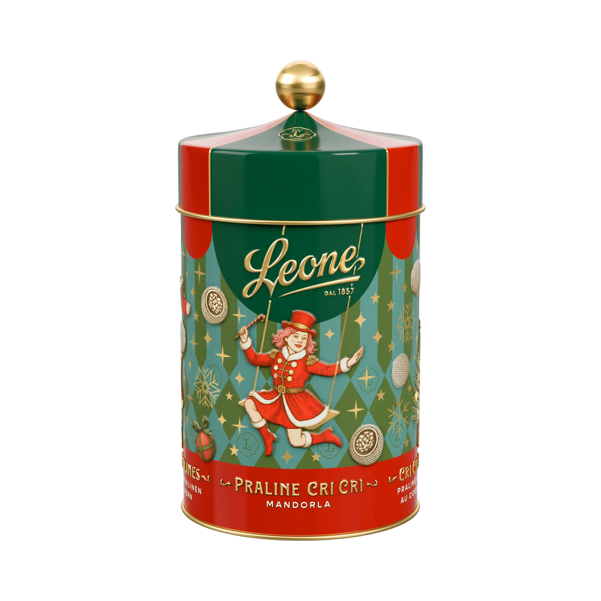 Leone Cri Cri Mandel sortiert Weihnachtsdose