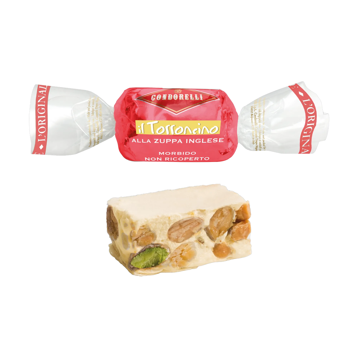 Condorelli Torroncino Zuppa Inglese - eingepackt und ausgepackt