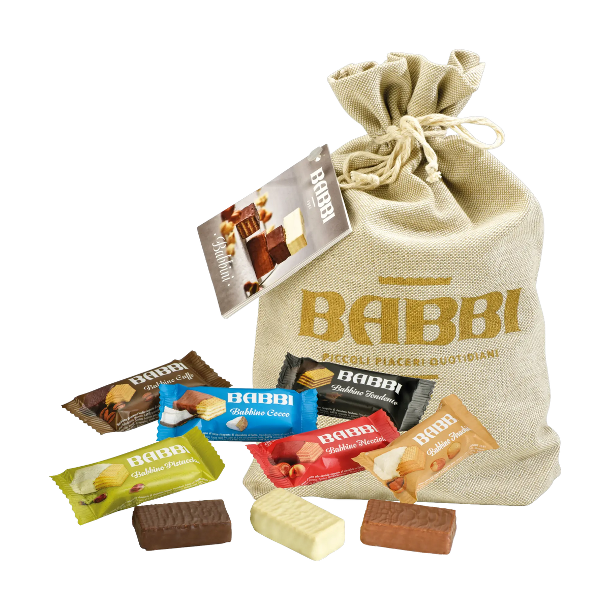 Babbi Schokowaffeln Mini-Mix im Jutesäckchen