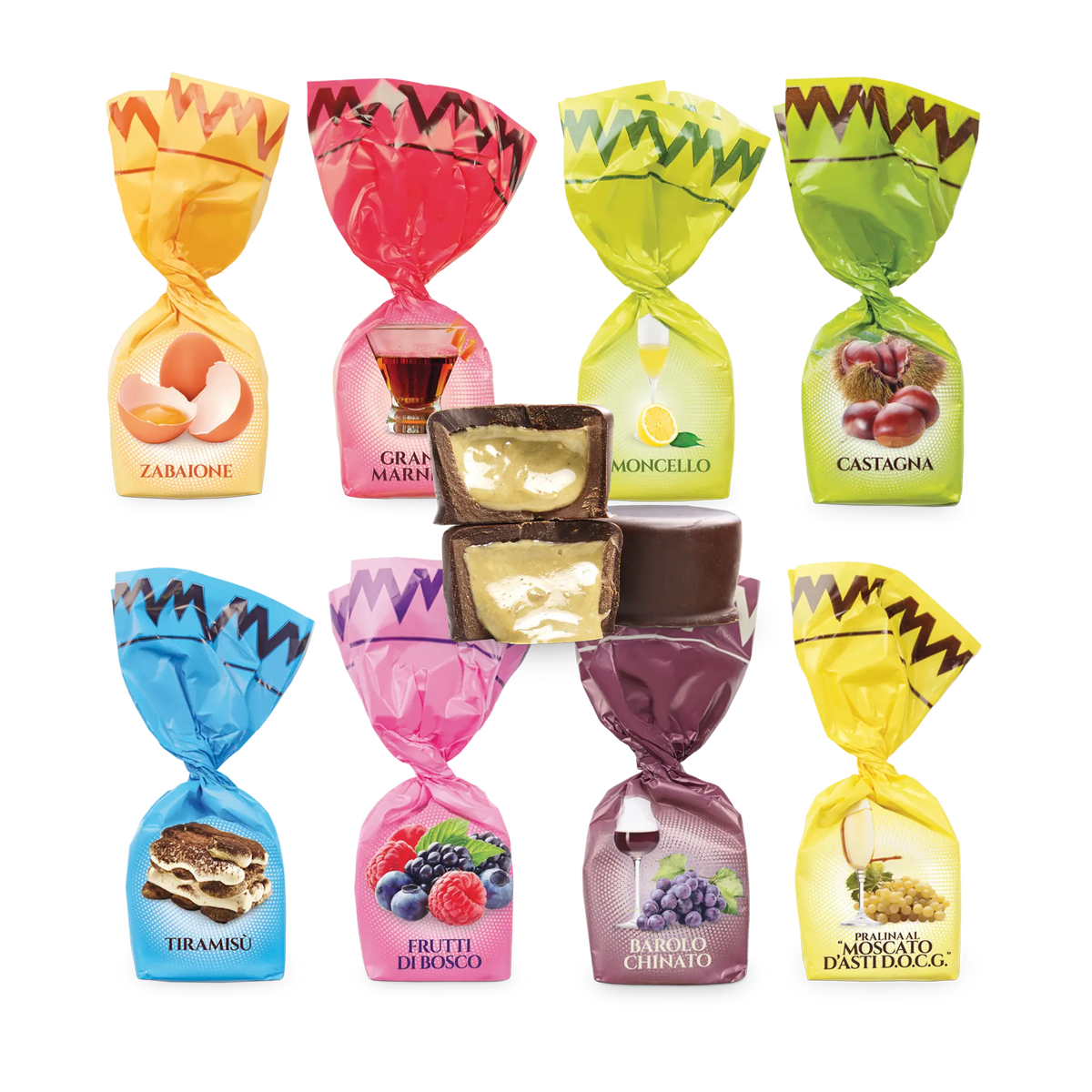 Mandrile Melis Cuneesi Pralinen Mix mit Alkohol