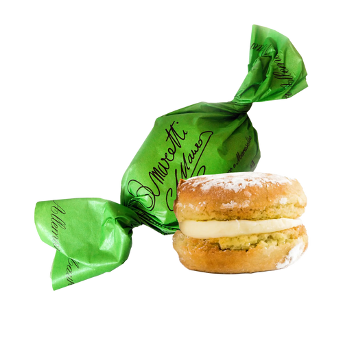 Amaretti Mauro Macarons Pistazie mit weißer Schokolade und Maraschino