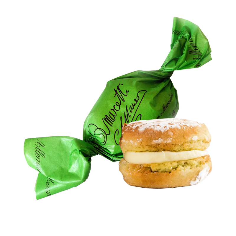 Amaretti Mauro Macarons Pistazie mit weißer Schokolade und Maraschino