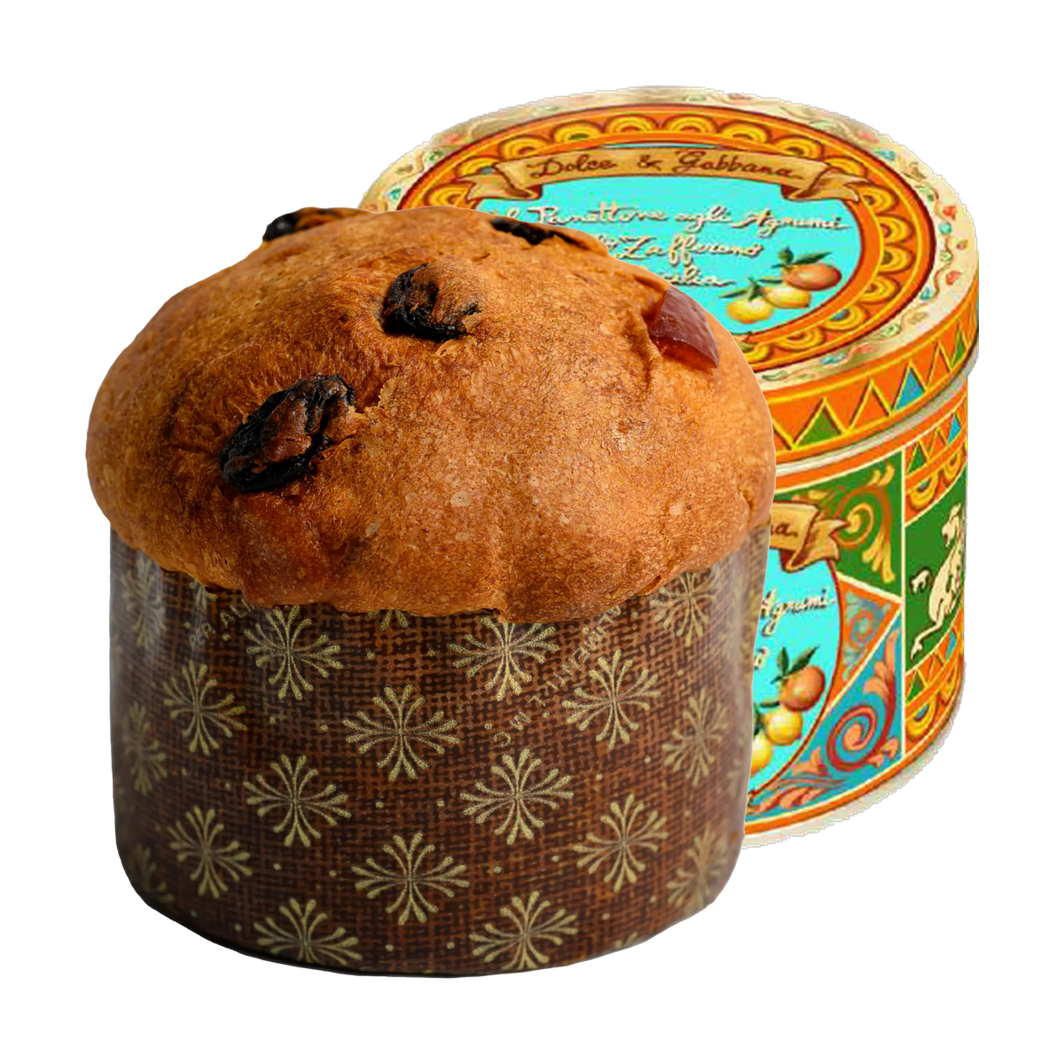 Fiasconaro Panettone Agli Agrumi Allo Zafferano Di Sicilia Giallo Dolce & Gabbana 500 g