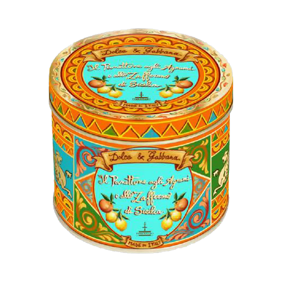 Fiasconaro Panettone Agli Agrumi Allo Zafferano Di Sicilia Giallo Dolce & Gabbana 500 g