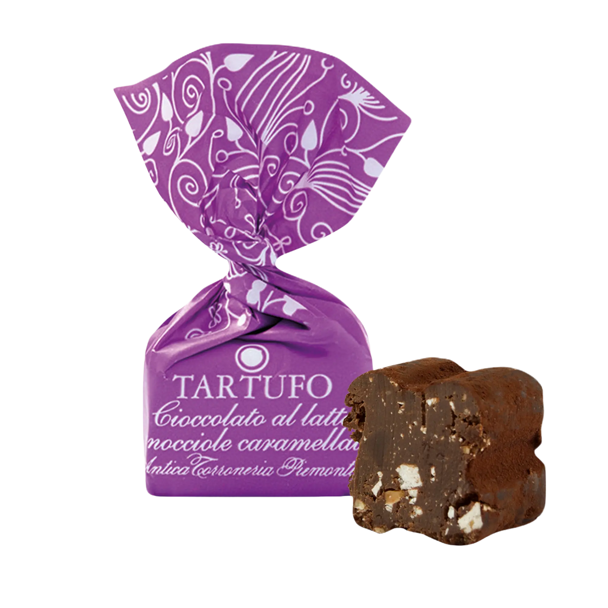 Tartufo Cioccolato al Latte e Nocciole Caramellate – Antica Torroneria Piemontese