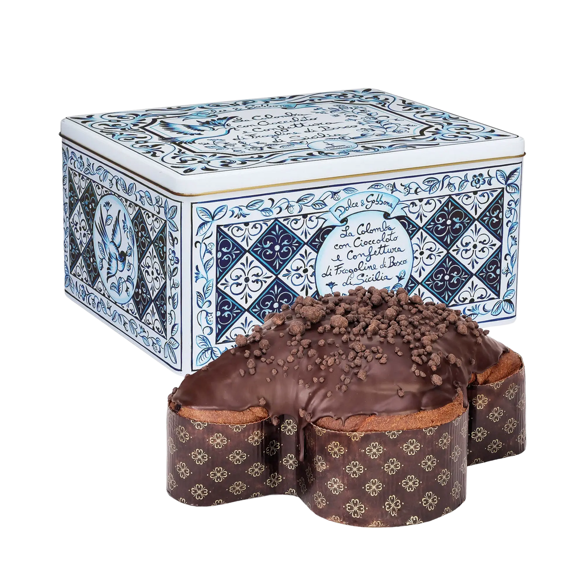 Fiasconaro La Colomba Con Cioccolato E Confettura Di Fragoline di Bosco Dolce & Gabbana Blu
