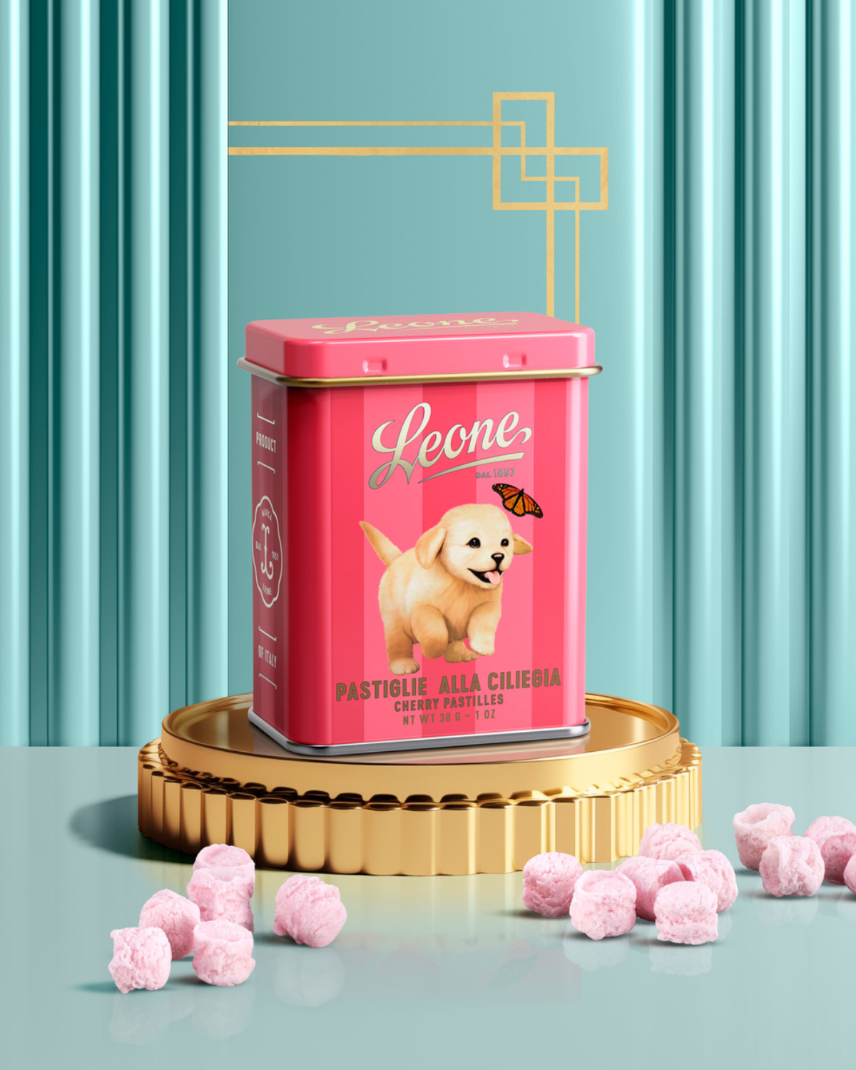Leone Pastillen Teneri Cuccioli Kirsche, 30g Dose