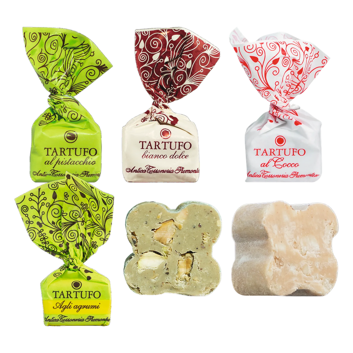 Antica Torroneria Tartufi weiße Mischung 4 Sorten Set