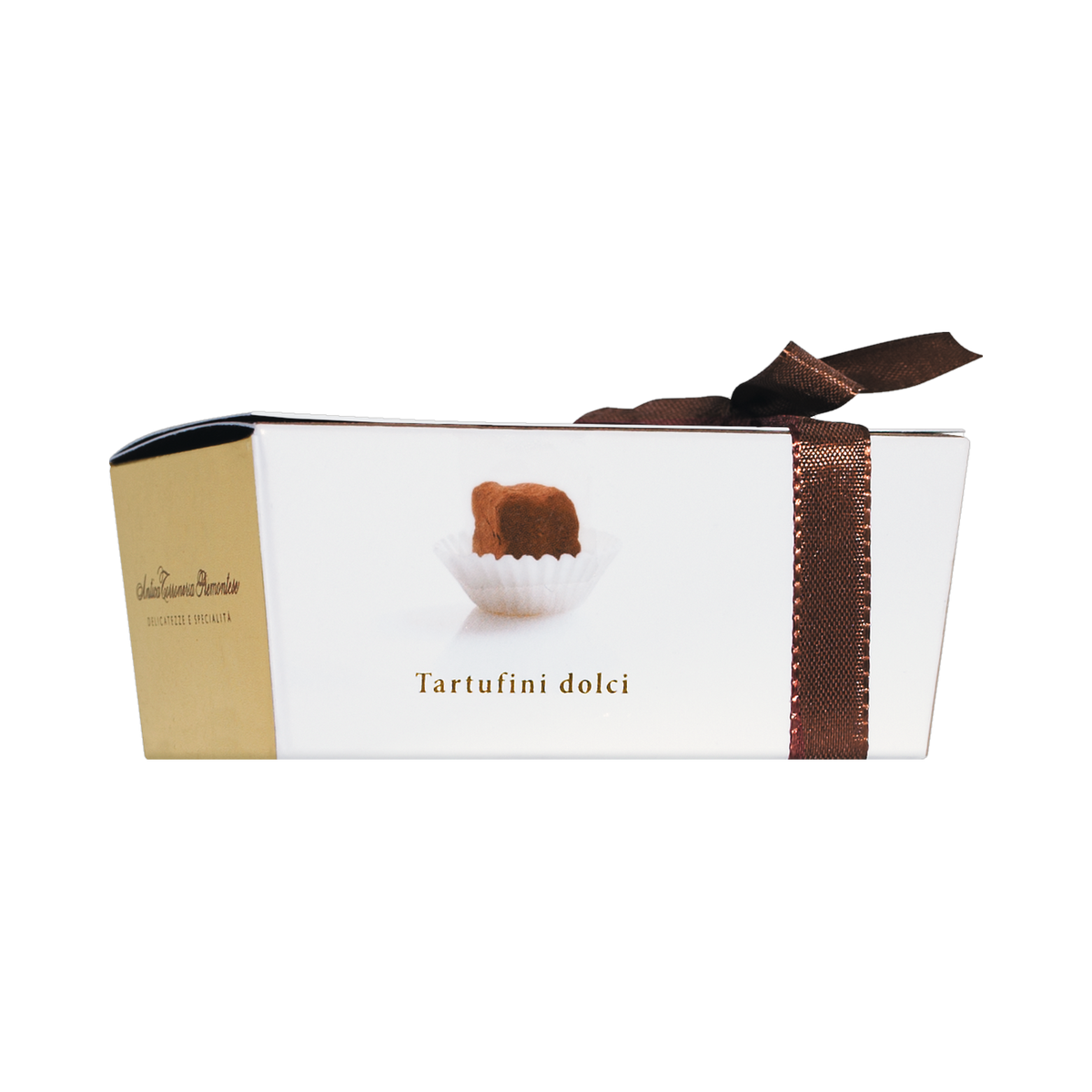 Tartufini Neri Pralinenschachtel von Antica Torroneria Piemontese – Seitenansicht