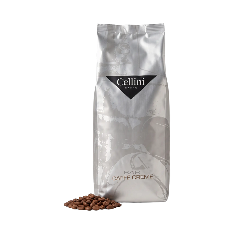 Cellini Bar Caffè Creme Bohnen 1 kg – Beutel mit ganzen Kaffeebohnen
