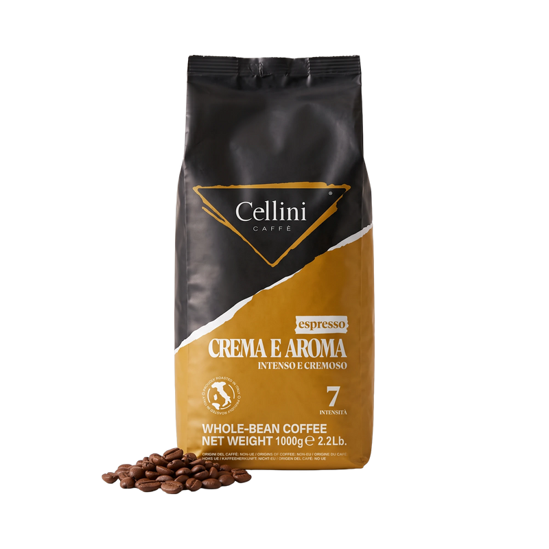 Cellini Espresso Crema e Aroma Bohnen 1 kg – Beutel mit ganzen Kaffeebohnen
