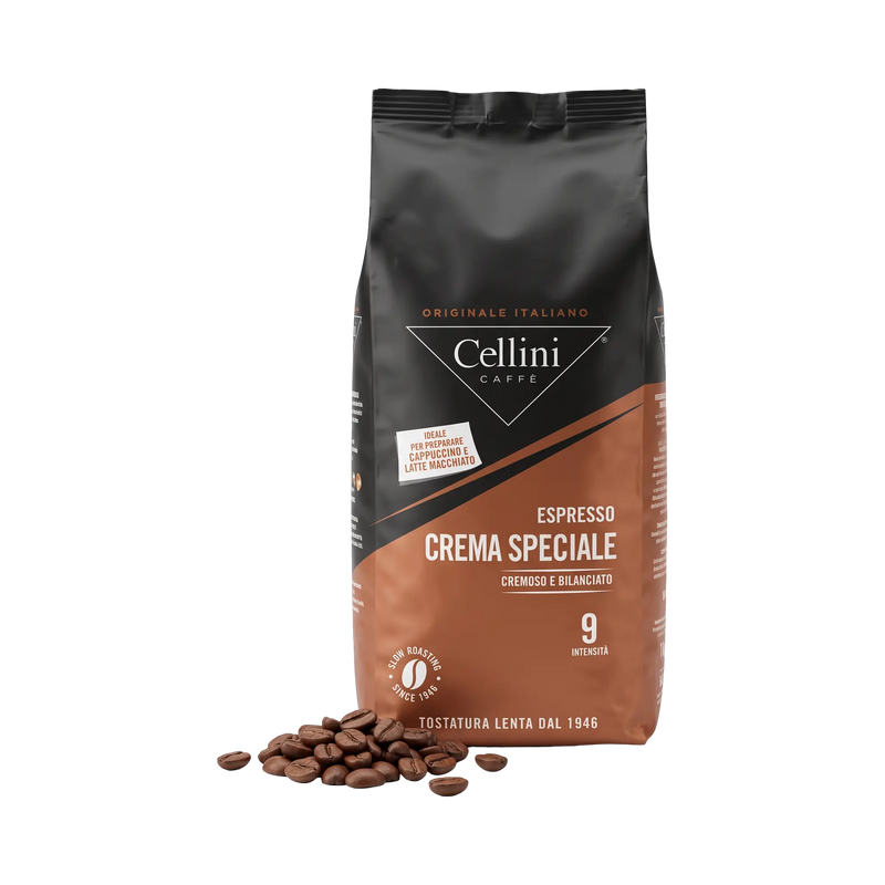 Cellini Espresso Crema Speciale Bohnen 1 kg – Beutel mit ganzen Kaffeebohnen