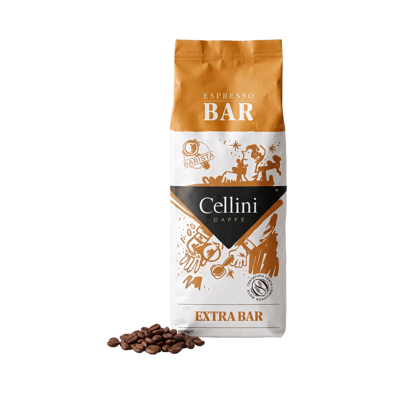 Cellini Espresso Bar Extra Bar Bohnen 1 kg – Beutel mit ganzen Kaffeebohnen