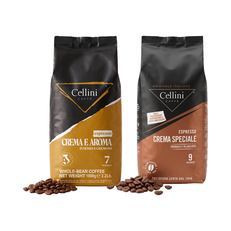 Cellini Espressobohnen Probierset Toskana – Espresso Crema e Aroma und Crema Speciale