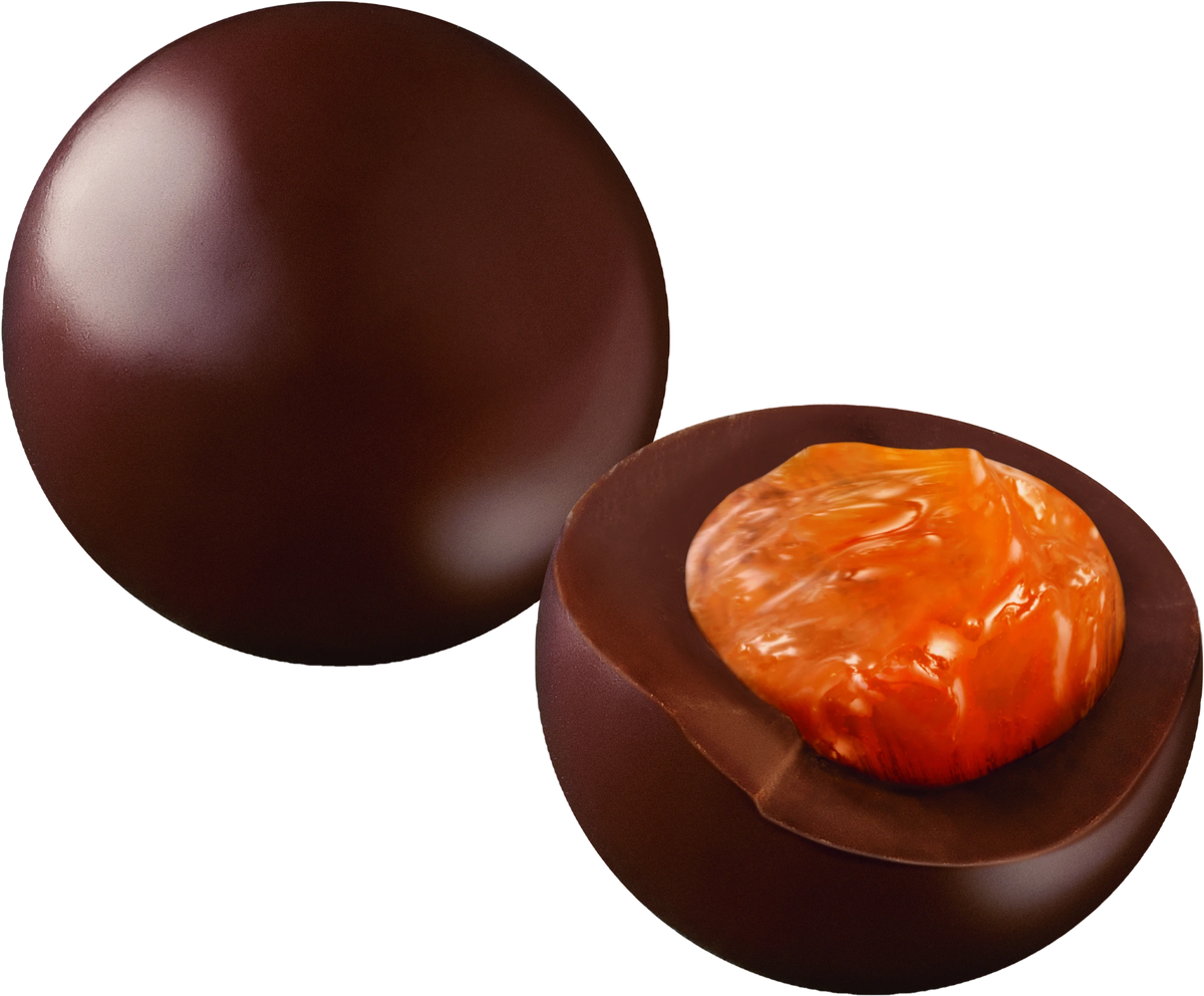 Leone Cioccolatino Fondente Albicocca Anschnitt