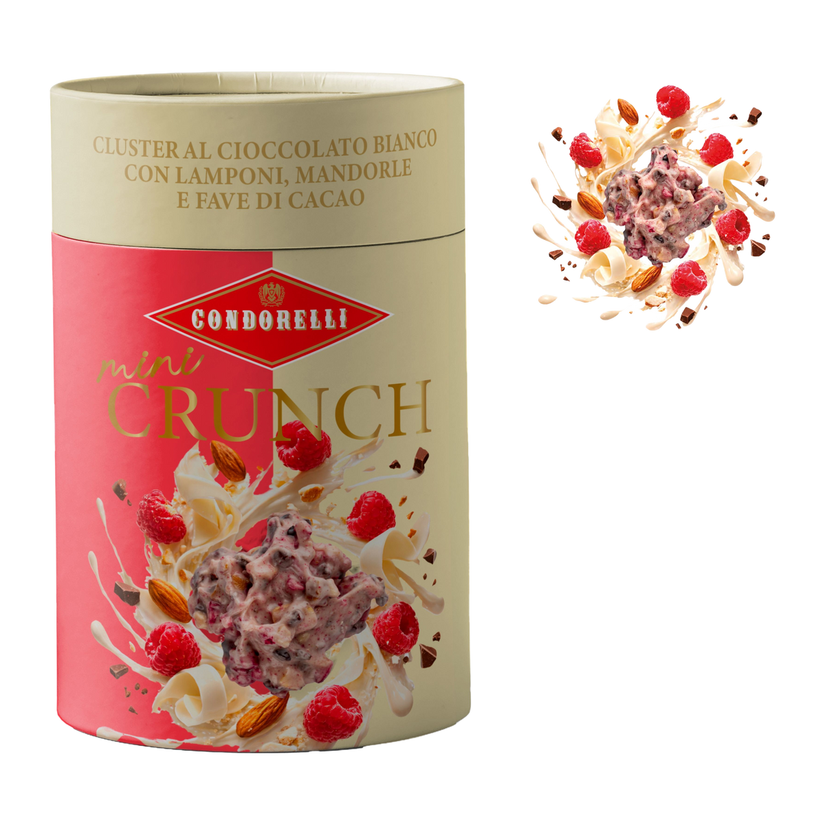 Condorelli Mini Crunch Weiße Schokolade, Himbeere & Mandel