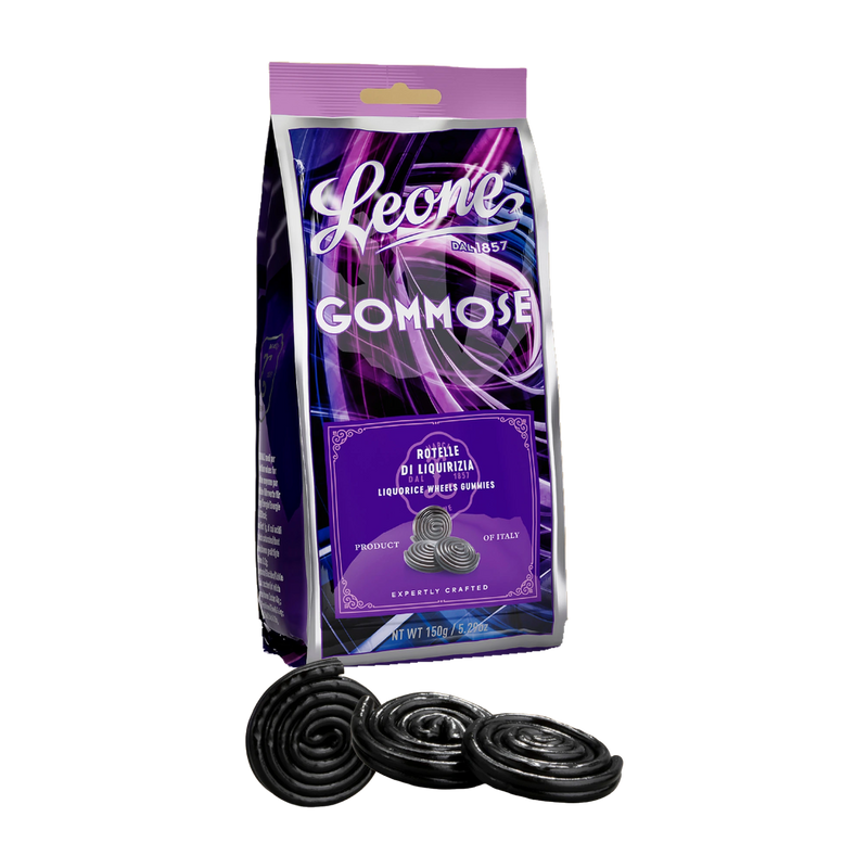 Leone Rotelle di Liquirizia 150g Beutel mit Lakritz-Schnecken