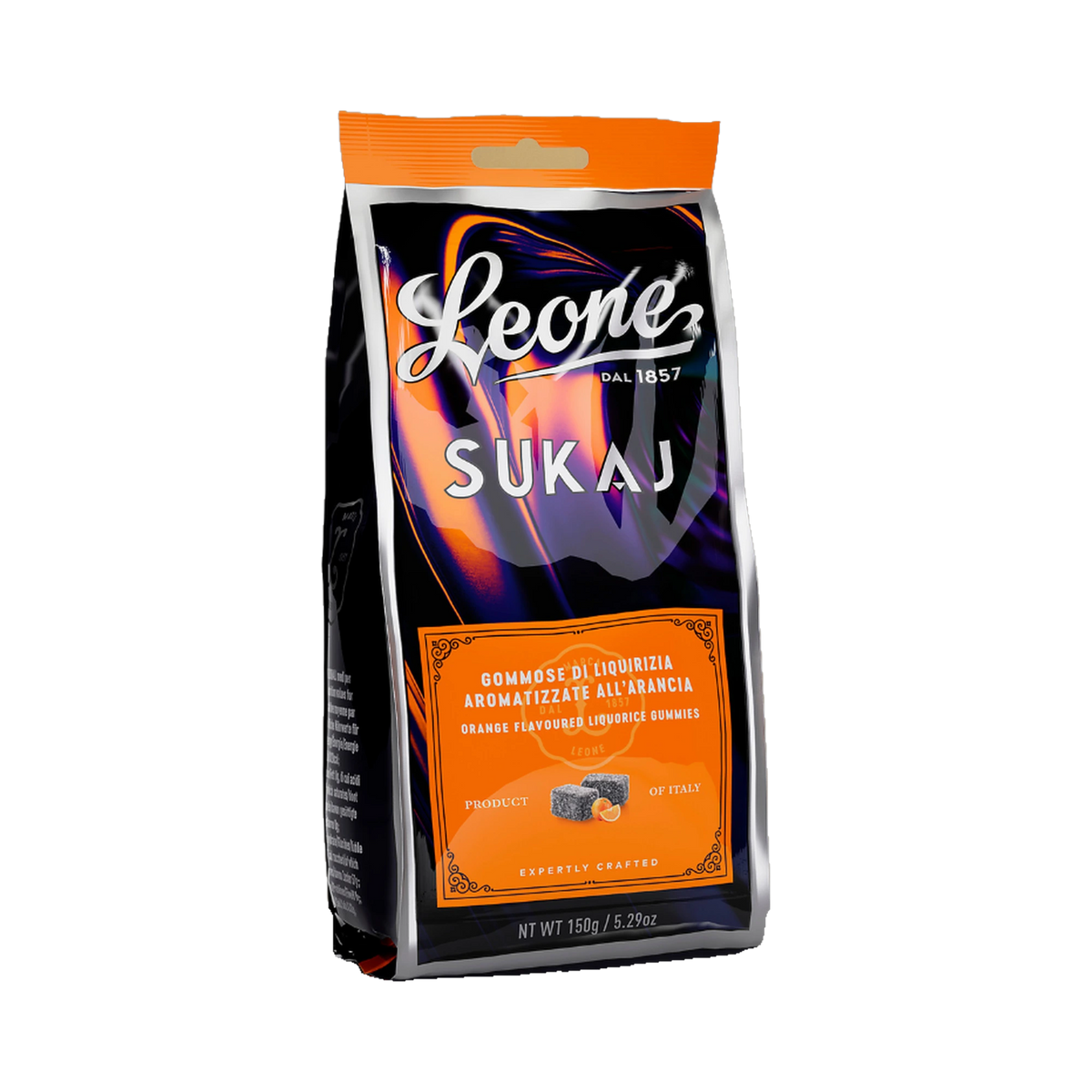 Leone Sukaj Gommose di Liquirizia 150g Beutel freigestellt