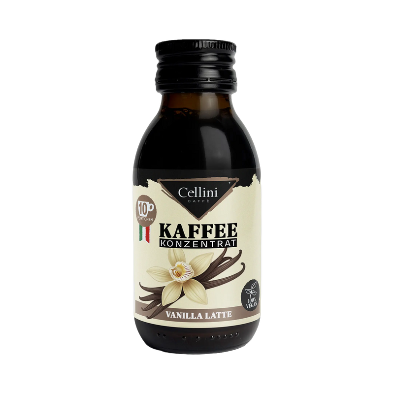 Cellini Caffè Kaffeekonzentrat Vanilla Latte, 100 ml Flasche