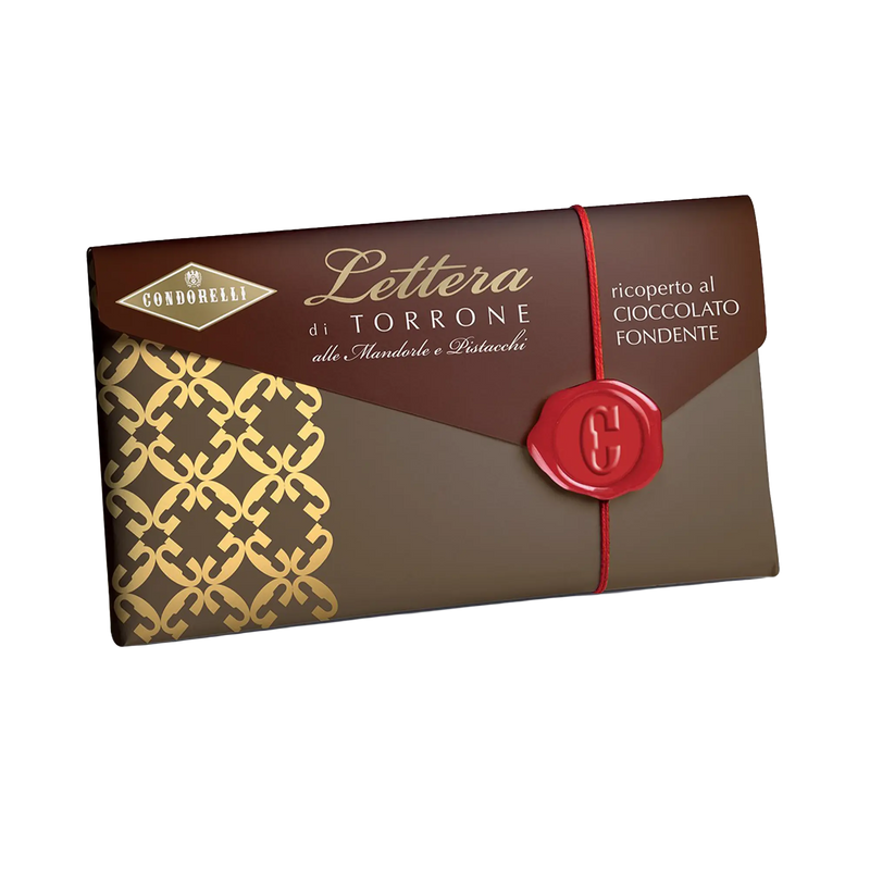 Condorelli Lettera di Torrone Ricoperto al Cioccolato Fondente
