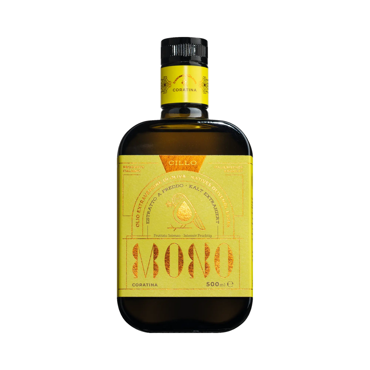 Natives Olivenöl Extra Monocultivar Coratina von Cillo – 500 ml Flasche