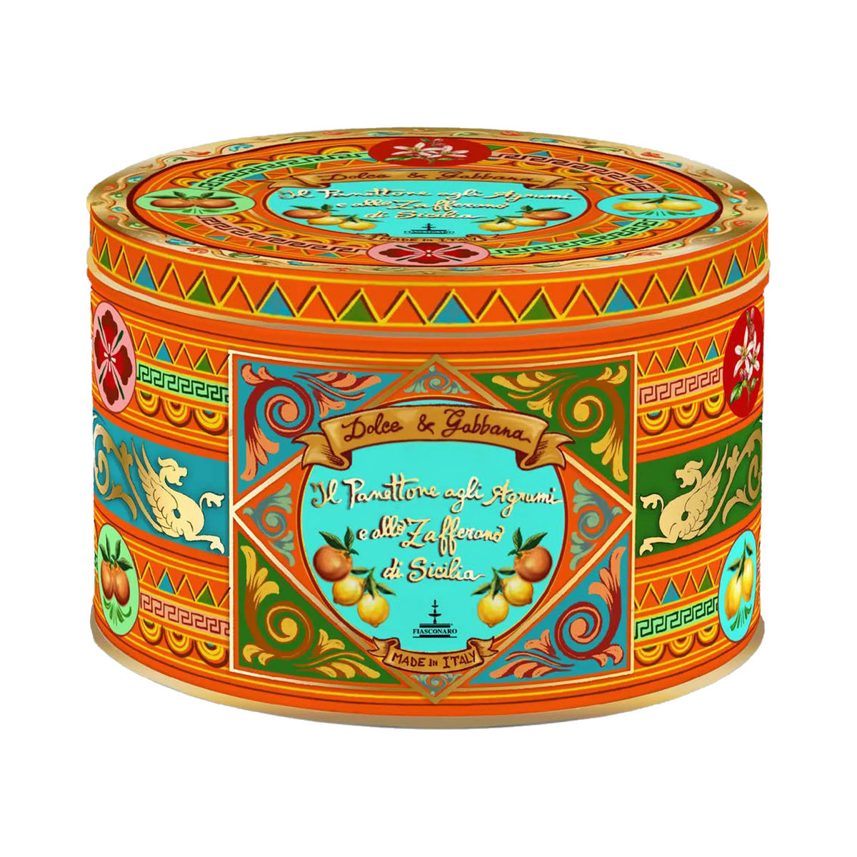 Fiasconaro Panettone Agli Agrumi Allo Zafferano Di Sicilia Verde Dolce & Gabbana 1000g
