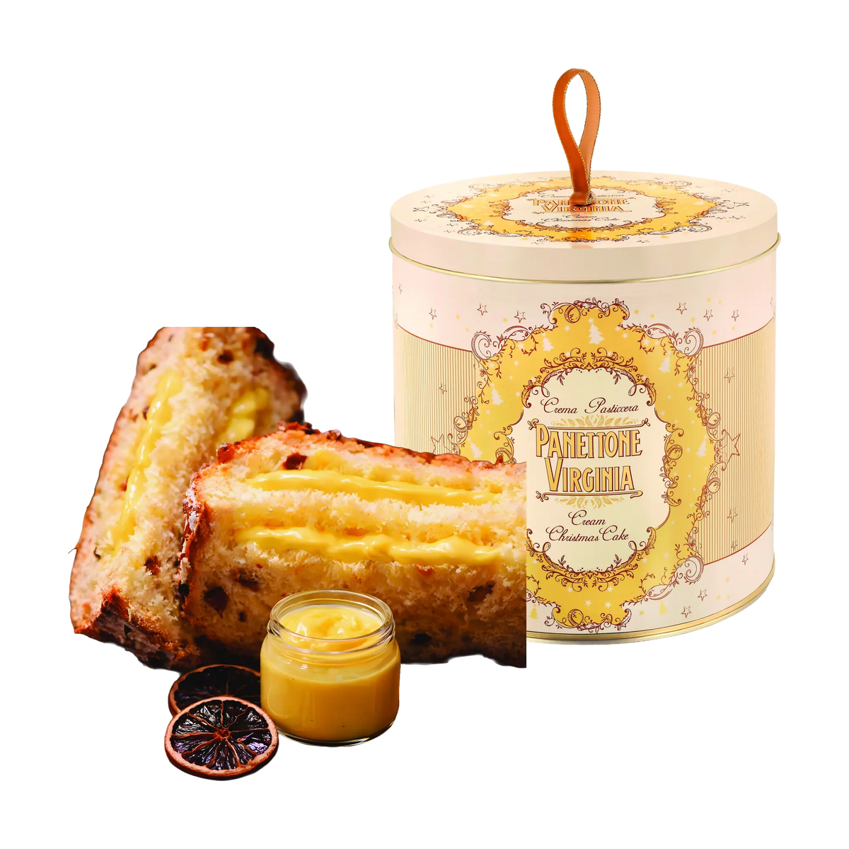 Virginia Panettone Con Crema Pasticceria All'Arancia