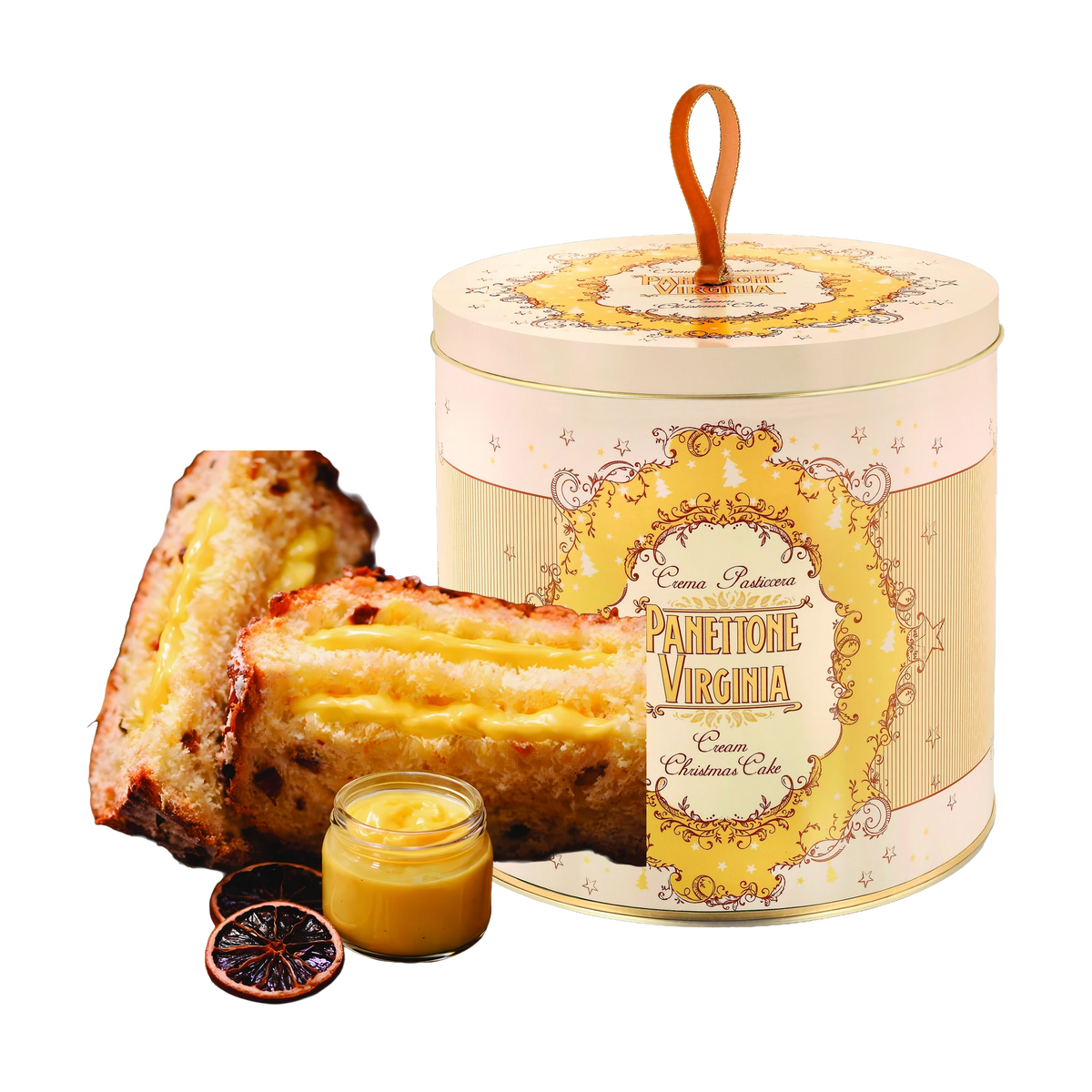 Virginia Panettone Con Crema Pasticceria All'Arancia