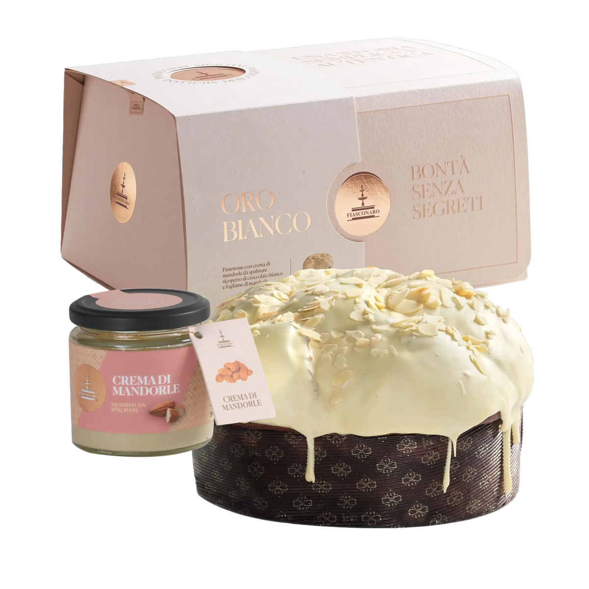 Fiasconaro Panettone Oro Bianco mit Crema di Mandorle