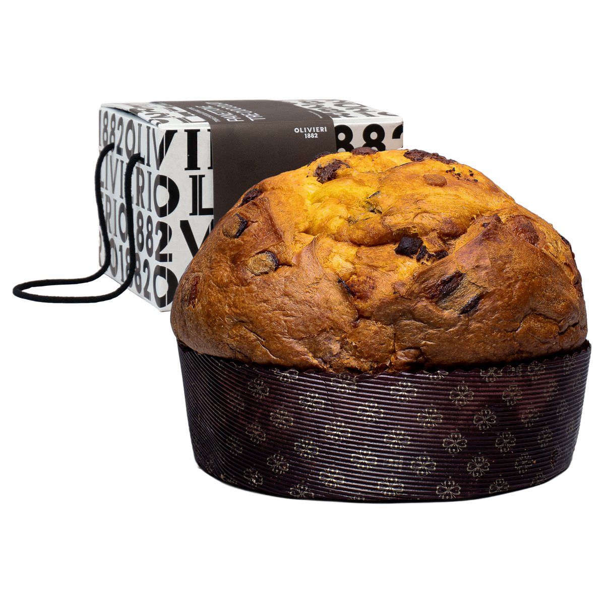 Olivieri 1882 Panettone Tre Cioccolati 1 kg mit Geschenkkarton