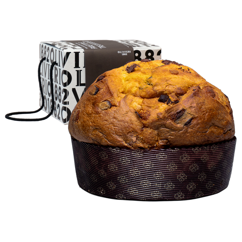Olivieri 1882 Panettone Tre Cioccolati 1 kg mit Geschenkkarton