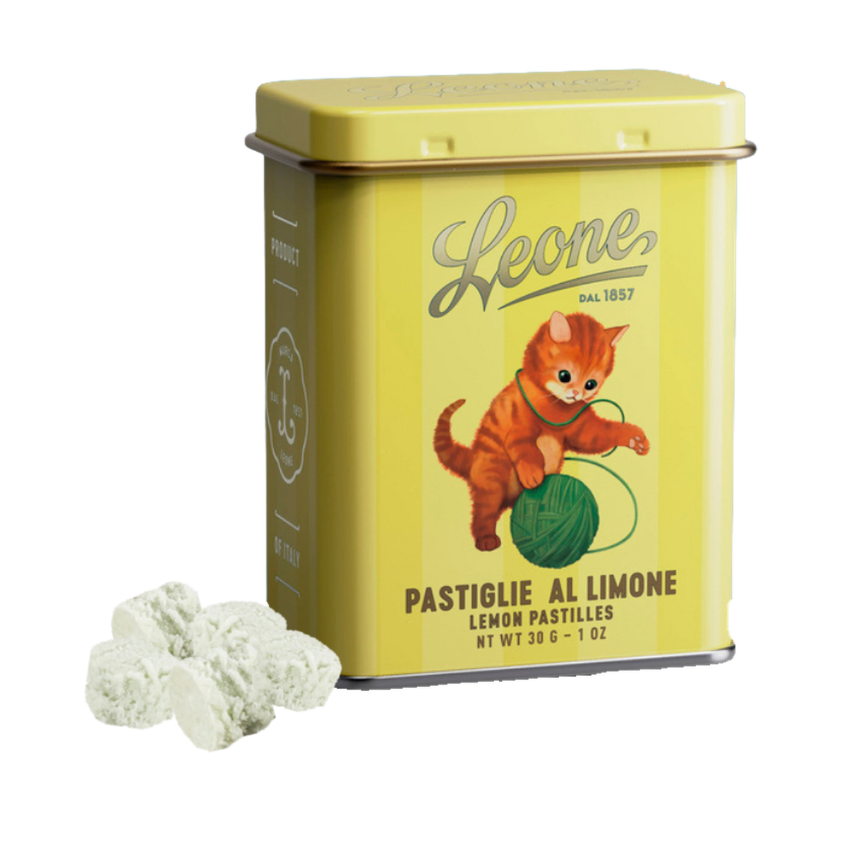 Leone Teneri Cuccioli Pastiglie al Limone 30g Dose mit Pastillen