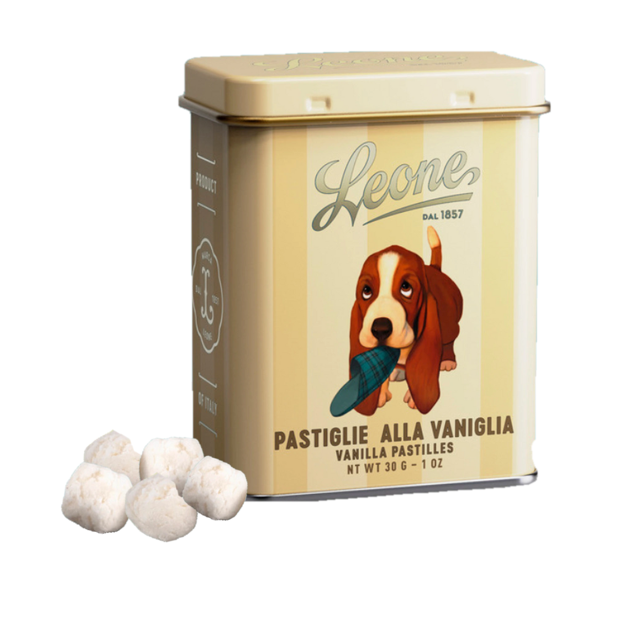 Leone Teneri Cuccioli Pastiglie alla Vaniglia 30g Dose mit Pastillen