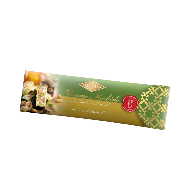 Condorelli Stecca di Torrone Morbido ricoperto al Pistacchio