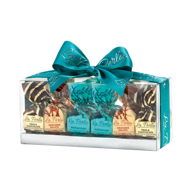 La Perla Tartufi Confezione Triple Chocolate, Arachide Salata, Pistacchio 260g