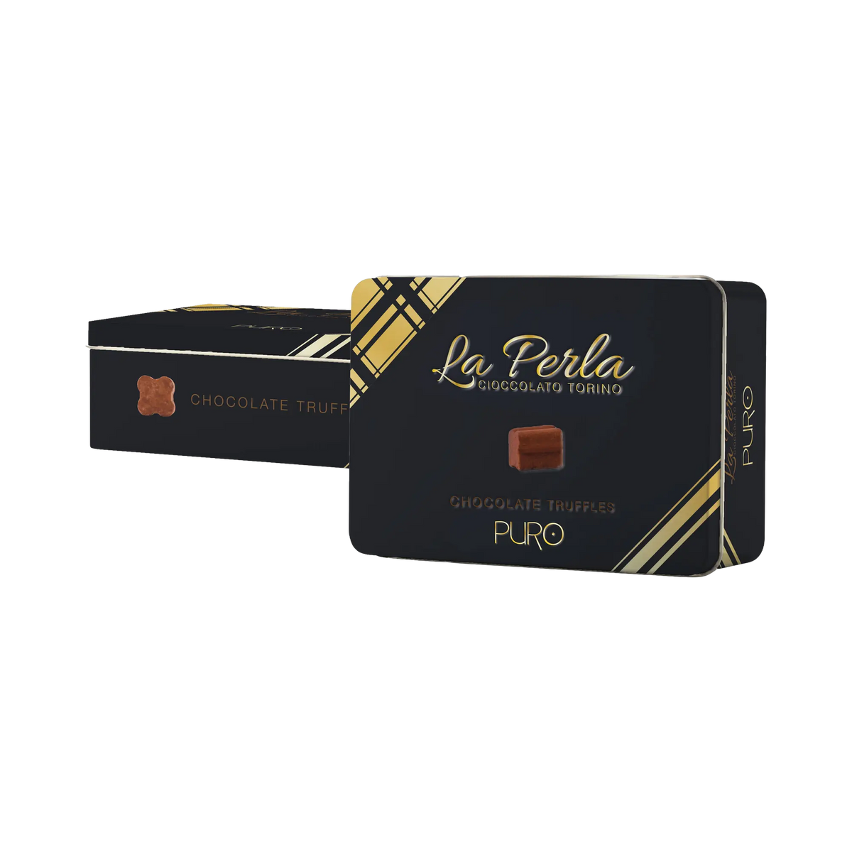 La Perla La Latta – Tartufi und Gianduotto assortiti ohne Zuckerzusatz in dekorativer Dose