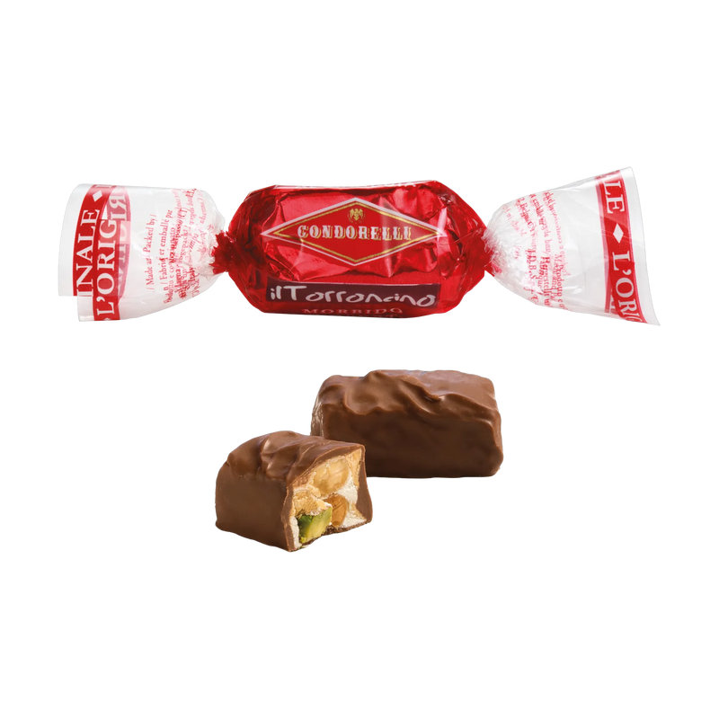 Condorelli Torroncino Gianduia - eingepackt und ausgepackt